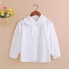 Kids Shirts Casual Spring Fall Girls White Shirts for School Long Sleeves Kids Long Sleeve Shirt Cotton Children Blouses Big Girls Clothes 230321