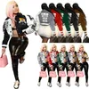 2023 Designer Marke Baseball Uniform Jacken Frauen Sommer Langarm Patchwork Mantel Casual Einreiher Jacke Top Mode Straße Oberbekleidung Großhandel 9524-3