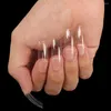 False Nails Fingerqueen 500Pcs Transparent Half Cover Artificial Fake Square Nail Art UV Gel Tips For Professional