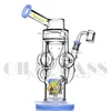 11 inches Recycler Hookah dab rig Delicate Perclator Glass Water Bong with quartz nail recycler pipe Oil Rigs Smoking Pipes with smoking accessories