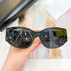 0258s Schwarz Grau Oval Sonnenbrille für Frauen Cat Eye Form Große Sonnenbrille Designer Sonnenbrille Shades Occhiali da sole Brille UV400 Brillen mit Box