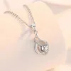 Collana da sposa con temperamento, ciondolo con zirconi bianchi, accessori per il collo da donna eleganti, gioielli di dichiarazione