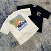 Herr t-shirts vintage rhude moonlight tropics t-shirt män kvinnor överdimensionerade t shirts rh car tops tee t230321