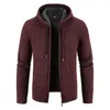 남자 재킷 남성 스웨터 가디건 가을 가을 겨울 캐주얼 플러시 두꺼운 재킷 수컷 옷 후드 코트 chaquetas hombre