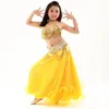 Стадия ношения детских девочек танцевальные костюмы для живота (юбка для ремня) Детское исполнение 3pcs Oriental Dress Forte для