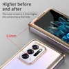 Clear Hinge Electroplated Folding Phone Case for OPPO Find N Shatterproof Shell