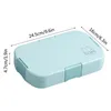 Lunch Boxes Office Worker with 6 Compartment Japanese Style Portable Microwave Bento Separated Insulation Heated Set 230320