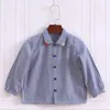 Kinderhemden Japanische Jungen und Mädchen Cartoon Bär Auto Kariertes Hemd Kinder Langarm-Innenbekleidung 230321