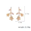 Charme Nouveau Français De Luxe Fleurs Exquis Zircon Fleur Branche Boucles D'oreilles Tempérament Femmes Boucles D'oreilles Quotidiennes Nouvelles Boucles D'oreilles Bijoux Cadeau G230320