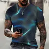 T-shirts pour hommes Hommes et femmes Caual Thirt Printemps Été Respirant Manches courtes Tech Swirl Information Impression numérique 3D Harajuku Fahion Streetwear Taille 5XL