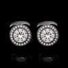 Cuff Links Laidojin Luxury Links for Mens and Women round zircon Crystal Button高品質のアクセサアグルーム結婚式230320