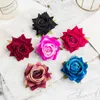 Dekorativa blommor 100st konstgjorda bröllop Julkransar Silk Roses Head grossist Diy Flower Wall Home Decor