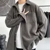 Männer Casual Hemden Plus Größe 5XL-M Cord Hemden Männer Harajuku Ananas Würfel Hemd Koreanischen Stil Herren Hemd Langarm streetwear Fashions 230321