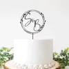 Other Event Party Supplies Personalized Two Initial Cake Topper Custom Wedding Birthday Anniversary Baptism Cake Toppers Party Decoration Elegant Rustic 230321