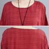 Sukienki swobodne Plusy Size Plaid Casual Bawełna Letnia sukienka Kobiety Zwycięski Vintage 4xl 5xl 6xl Ladies Sukienki Szata Femme Beach Woman Sukienka 230321