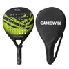 Tennis Rackets CAMEWIN4013 Padel Beach Tennis Racket Professional Tennis Carbon Fiber Soft EVA Face Tennis Paddle Racquet Racket with Bag Cover 230320