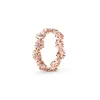2023 Новая популярная S925 Серебряное серебряное кольцо Pandora Rose Golden Kinry пара с кольцами женские ювелирные аксессуары