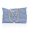 Designer Strandtasche Damen Reisetasche 2023 Sommer Große Kapazität Strandtasche Blau und Weiß Streifen Einkaufshandtasche Schultertasche 230321
