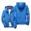 Men's Jackets Hooded Men's Jacket Solid Color Windbreaker Sunscreen Clothes Spring And Summer Sports Leisure Loose Streetwear Custom