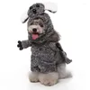 Costumes de chat, accessoires de déguisement de fête pour animaux de compagnie, manteau de chien mignon, vêtements d'halloween Yorkshire Cosplay raton laveur debout
