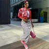 2024 Tasarımcı Marka Beyzbol Üniforma Ceketleri Kadın Sonbahar Kış Uzun Kollu Baskı Kat Günlük Göğüslü Ceket Top Sokak Giyim Dış Giyim Toptan 9522-5