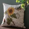 Cushiondecoratif Yastık 45x45cm Yastık atma Pamuk Keten Çiçek Nakış Yastık Kılıfı Kapak Kanepe Araba Yastık Oturma Odası için Çekirdek Ev Dekoru 230321