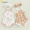 Clothing Sets mababy 018M Newborn Infant Toddler Baby Girl Clothes Set Ruffle Floral Knit Romper Shorts Summer Outfits Clothing Z0321