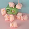 装飾的なオブジェクトの置物キュートかわいいピンクの豚の装飾品kawaii pvc動物のおもちゃデスクトップミニモデル素敵な人形シミュレーションフィギュアカー装飾230321