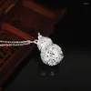 Chains XL378 ZFSILVER S925 Sterling Silver Fashion Trendy Filament Fragrant 3-D Gourd Necklaces For Women Wedding Jewelry