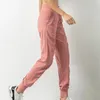 Damenhose, Caprihose, Jogginghose, Stoff, Kordelzug, Laufen, Sport, Jogger, Damen, schnell trocknend, athletisch, Fitnessstudio, Fitness, mit zwei Seitentaschen, Trainingshose 230321