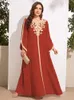 Vestidos casuais Toleen Mulheres de tamanho maxi vestidos de primavera casual elegante abaya manga longa Muslim peru