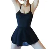 Kvinnors sömnkläder 2st/set charmig Sling Nightgown Set Ultra Mini Nightwear Skin-Touch Sexiga spaghettirand
