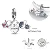 925 Siver Beads Charms för Pandora Charm -armband Designer för kvinnor Family Affection Beads Pendant