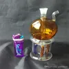Hosahs Round Belly Smoke Glass Glass Bongs Accessories Glass Rökrör Färgglada mini Multi-