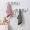 Hooks Rails handdoekhouder Sucker doek Hanger Rack Three-Hole Stopper Storage Gratis geperforeerde doek met twee haakkeukengadget