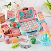 Andra leksaker Toys Electronic Mini Simulated SuperMarket Cash Register Kits Kids Checkout Counter Roll Play Cashier Girl Toy 230320