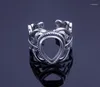 Cluster Rings 10 13mm 925 STERLING SILVER Semi Mount Bases Blanks Base Blank Pad VINTAGE Ring Setting Set Jewelry Gift Diy A2189