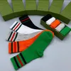 Designer Italie 100% Coton Chaussettes Pour Hommes De Luxe G Lettres Broderie Brrathable Chaussette Mâle Avec Boîte-Cadeau