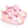 First Walkers Wonbo 018M Toddler Baby Girl Soft Pu Princess Shoes Bow Bandage Infant Prewalker New Born 2253 V2 Drop Delivery Kids Ma Dh16H