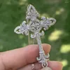 Zincirler 2023 En çok satan kolye lüks mücevher 925 STERLING Silver Cross Anahtar Kolye 5a Kübik Zirkonya Düğün Çiçek Hediyesi