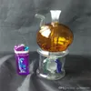 Hosahs Round Belly Smoke Glass Glass Bongs Accessories Glass Rökrör Färgglada mini Multi-
