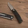 1 pièces couteau pliant de poche D2 Satin Tanto Point lame CNC G10/tôle d'acier inoxydable poignée roulement à billes Camping en plein air randonnée pêche EDC couteaux