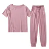 Dames slaapkleding PLIKTEA Women Home Desse Zomerpak Sleepwear Huiskleding Vrouwelijke pyjama's Set broekpakken Atoff Home Suit Women Loungewear 230321