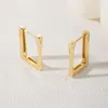 Hoop Earrings Fashion 18K Gold Plated Bold Women 925 Sterling Silver Circle Twist Square Olive Leaf Jewelry Accessories