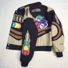 Herrjackor broderi m brev harajuku basebolljacka rockar män kvinnor hip hopp tryckta par harajuku patch varsity bombare jackor m-3xl 230321