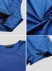 Męska odzież sutowa Inderun Bodysuit Solidny kolor piżamy seksowne oddychane krótkie rękaw O Neck Rompers bieliznę Fitness Men Bodysuits S-5xl 230320