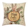 Pillow Spring Easter Case Comfortable Touch Square Happy Chick Pattern Throw Cover Sofa Supplies Pillowcase