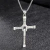 Ketten Kreuz Anhänger Halskette The Fast And Furious Dominic Toretto Modefilm Edelstahl Schmuck Jesus Männliche Halsketten Geschenkketten