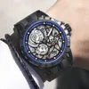 Cwp ONOLA Reloj Marca Cool Cuarzo Moda Masculina Casual Deporte Esfera Única Hombres Japón Movimiento Militar Todo Negro Joven Man288s