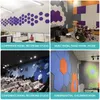 Wall Stickers 12Pcs Hexagon Selfadhesive Soundproofing Panels Sound Proof Acoustic Panel Study Meeting Room Nursery Decor Home Deco 230321